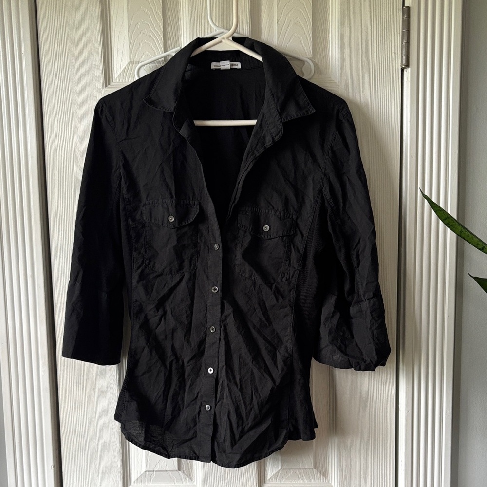 Black Women's button down shirt